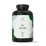 Brahmi Kapseln Bio - Bacopa Monnieri - 360 Kapseln - Hochdosiert: 1.500mg Brahmi Pulver - enthält 2,5% Bacoside - Ayurveda - Vegan - Deutsche Produktion - TRUE NATURE