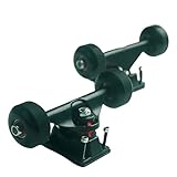 predolo Skateboard Achsen und Rollen Set, 52 MM Skateboard Rollen Lager Set, Skateboard Achsen 5', Skateboard Riser Pads, Skateboard Hardware, Schwarz