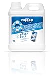 Happool Calcid Winter - Poolreiniger Kristallklar Pool, Algenfrei Pool Klar, Planschbecken Zusatz, Klareffekt, Trübes Poolwasser Wieder Klar - Pflegeflüssigkeit für Poolwasser - 2L