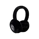 KIXZSAZ Faltbare drahtlose Bluetooth Ohrpolster für den Winter, Gehörschutz, Bluetooth Kopfhörer, Ohrenschützer, warme Plüsch Ohrpolster, Schwarz