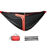 Camping -Hängematte mit Mückennetz, verdickte densififizierte abnehmbare tragbare Hängematte für Rucksack, Camping, Reisen, Strand, Hof, tragbar