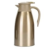 Edelstahl-Kaffeekaraffe, doppelwandige, vakuumisolierte Thermoskanne, 24 Stunden Wärmespeicherung, Thermoskanne für Tee, Wasser und Kaffeespender