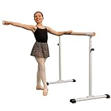 Cannons UK Freistehende, tragbare Ballett-/Stretchstange, 1,5 m, verstellbar 85–105 cm, Verlängerungsmöglichkeit, rutschfeste Füße (Ballettstange)