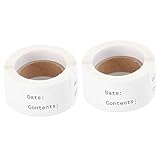 Veemoon 2 Rollen Lebensmitteletiketten Lebensmittel -Tags für Buffet Etiketten für die Lebensmittelrotation Daten küchenetiketten wohnungsdeko aufkleber Englisches Stichdatum einfügen