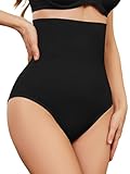YYIDATON Shapewear Damen Bauchweg Unterhose Miederslips Hohe Taille Miederhose Body Shaper Miederpants Figurformende Unterwäsche (Medium, Schwarz)