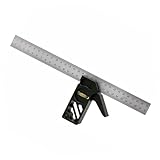 Housoutil 1 x quadratisches Lineal für Holzbearbeitung, kompaktes und stabiles Tischlerwerkzeug für präzise Messwinkel, langlebig und gestaltet