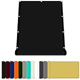 Premium Sonnensegel-Set, wasserdicht, 200 x 700 cm, 98% UV-Block, ideal für Garten, Pergola, Balkon, inklusive Gratis Seil und Befestigungsset, Schwarz