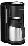 Rowenta CT3818 Filterkaffeemaschine Adagio Milano | Edelstahl- Thermokanne | 10-15 Tassen | Fassungsvermögen 1,25 L | Automatische Abschaltung | 850 Watt | 26.5 x 27 x 38.5 cm | Schwarz