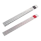 DONFAMDS Autolack-mischskala Mallineal Ölfarbenstifte Farbmischanleitung Farbstifte Farbmischstäbe Mischstange Farbrührstäbchen Rührstäbchen Mischen Silver Rostfreier Stahl Wiederverwendbar