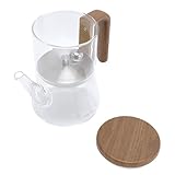 Lazmin112 Hitzebeständige 760-ml-Magnetglas-Teekanne, Effiziente Filterung, Teeservice für Teeliebhaber