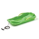 NEUSTANLO | Schneebob Race | Grün | hochwertiges Kunststoff | inkl. Zugseil und Bremshebel | ideal auch als Rodel, Bob, Schlitten oder Schneegleiter