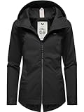 Ragwear leichte Damen Übergangsjacke kurz Outdoor-Jacke wasserdicht Parka mit Kapuze Monade Übergang YOUMODO Black24 Gr. M