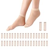 cailiya 20 Paar Nylon Socken Damen,Transparente Nylon Socken,Feinsöckchen,Feinsöckchen,Feinsöckchen seidig glänzend breiter Komfortbund Damen