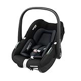 Maxi-Cosi Pebble i-Size, Babyschale, 0–15 Monate, 0–13 kg, 40–83 cm, leichter i-Size Kindersitz, Click&Go-Installation, G-CELL Seitenaufprallschutz, Sitzverkleinerer, Tonal Black