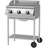 Schickling Gasgrill 'Henry L - Basic' Premium BBQ Grillwagen komplett aus Edelstahl mit 3 Brennern – Made in Germany: 3-teiliger Grillrost, Fettschublade | Grillfläche: 55 x 33 cm