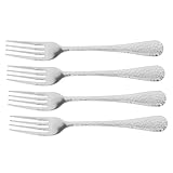 Veemoon 4 Stück Aus Edelstahl Bulk-gabeln Verlängerungsgabel Schwarze Gabeln Kleine Gabeln Sporen Edelstahl Restaurant-besteck Geschirr Rostfreier Stahl Silver