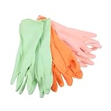 HOLIDYOYO 3Paare Wiederverwendbare Geschirrspülhandschuhe Latex Rutschfest Und Küchenhandschuhe Für Effektives Spülen Und Reinigung