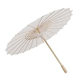 Weißer Papierschirm, DIY Hochzeitsschirm Regenschirm Chinesischer Geölter Tanzschirm, Brautparty Dekor Regenschirm Japanische Malerei Dekorativer Regenschirm (28cm)