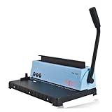 Bindegerät 34 quadratische Löcher Doppeldraht-Buchbindemaschine TD-130 Binder Punch 12 /Bind 120 Blatt Schulbürobedarf für Papier im Format A4/A5/Letter