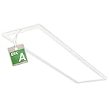 BRILONER - LED Deckenleuchte Effizienzklasse A, ca. 50.000h Licht,13,5W bei 2900lm, LED Panel flach, helle energiesparende Deckenlampe Wohnzimmer, Küchenlampe, Wohnzimmerlampe, 100x25x6 cm, Weiß