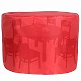 Runde Abdeckung für Terrassenmöbel, 340 x 130 cm, Wetterschutzhülle, mit Aufbewahrungstasche, strapazierfähiges 420D Oxford-Gewebe