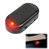Alarmanlage Auto Anti Diebstahl Blinklampe Solar Power Dummy Alarm Blinklampe für Auto Sicherheitssystem (Rot)
