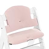 Hauck Sitzkissen Hochstuhlauflage Premium für Alpha Hochstuhl - 2-teilige Sitzauflage aus Baumwolle (Mineral Rose)