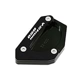 Motorrad Ständer Fuß,Seitenverlängerung Pad for Suzuki 650 Motorrad CNC-Ständer Fuß Seitenständer Verlängerung Belagträgerplatte Vergrößern (Color : Vstrom 650 BK)