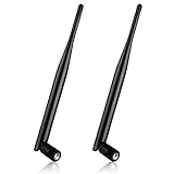 Nelawya WLAN Antenne 6 dBi SMA Stecker Dualband 2,4/5,8 GHz MIMO Antenne für WiFi Router, PC Desktop, USB Adapter, PCI-E-Karten, Sicherheits-IP-Kamera, FPV-Kameramonitor, Wireless Range Extender