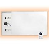 Coldfighting Infrarotheizung,Infrarot Elektroheizung mit Doppelter üBerhitzungsschutz, Weiß Wandmontage Elektro HeizköRper Heizpaneel (600W-mit Thermostat)