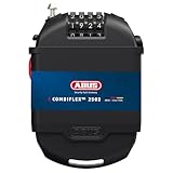 ABUS Spezialschloss Combiflex 2501/65 - Geeignet als Gepäcksicherung, Skischloss, Helmsicherung - 65 cm Stahlkabel - mit Zahlencode - Schwarz