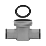 Poolschlauch-T-Stück – T-Gelenk-Poolschlauchverbinder, T-Verteiler-Adapter, Pool-Rohrabzweigung, Zirkulationsverteiler, hochfeste, effiziente Adapterkupplung für Wartung, Reinigung, Entwässerung