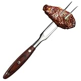 Fleischgabel, BBQ Fork 12 Zoll Handheld 2 Stahl aus Edelstahl mit Holzgriff zum Kochen, Grillen, Picknick, Küche, Kochen