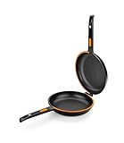 BRA Efficient Duo | Doppelte Kartoffel-Omelett-Bratpfanne, 20 cm Durchmesser, Aluminiumguss, dreifache Antihaftschicht, 100 % PFOA-frei, für alle Herdarten