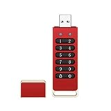 Evzvwruak 1 Stück Sicherer USB-Laufwerk-Hardware-Passwort-Memory-Stick mit Tastatur, USB 3.1, Festplatten-Flash, 32 GB