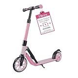 HUDORA BigWheel® 180 Advanced Junior - Hochwertiger & sicherer Kinder Roller ab 3 Jahre - Zusammenklappbarer City Roller mit Reflektoren - Höhenjustierbarer Scooter für Jungen & Mädchen bis 60 kg