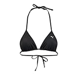 PUMA Damen Puma Triangle bikinitop voor dames Bikini Top, Schwarz, S EU