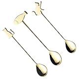 CRILSTYLEO 3St Kaffeelöffel Honiglöffel Löffel mit Löffel zum Servieren von Speisen Getränkerührer Eislöffel spoon set kochlöffelset Kaffee Servierlöffel Gewürzlöffel Rostfreier Stahl