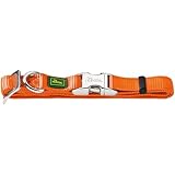 HUNTER VARIO BASIC ALU-STRONG Halsung, Hundehalsband, Nylon, Aluminium Steckverschluss, XL, orange