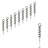 AMZfishing® 10x Köderspiralen S-XXXL | Shallow Screw Spiralen | Bait Screw | Bait-Screw | Corc-Screw | Corc Screw Baitholder Welsangeln Köderfisch Schrauben (Corc 45mm, 10)