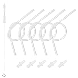 Milchschlauch-Set, Ersatz für Jura ENA/GIGA/IMPRESSA Kaffeevollautomaten, 36,1 cm Kaffeemaschine, Milchschlauch mit HP3-Aufschäumer-Anschlüssen und Reinigungsbürste, 5er-Set