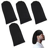 Yinluluna Dreadlock-Kappe, breit, elastisch, Jumbo-Langhaar, Dreads, Kopfwickel, Unisex, Loc Cap, lang, geflochten, Schlafhaube für volles Haar, 4 Stück