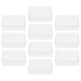 VILLCASE 10 Stück Transparente Multifunktions Visitenkartenbox aus Verschleißfestem Kunststoff Kleine Aufbewahrungsbox für Batterien und Karten Praktisch für Büro und Reisen