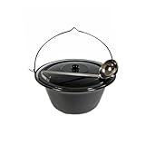 Set Gulaschkessel Gulaschtopf Hordentopf 14 L Emaille + Deckel + Gratis Schöpfkelle