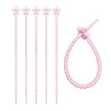 TXLEAPEY 10 stücke Silikon Reusable Tasche Krawatten Twist Draht Befestigen Kabel Zip Krawatte Headset Daten Linie Draht Universal(Color 3)