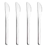 VANRA 4 Stück Tafelmesser Besteck-Set Dessertmesser-Set aus Edelstahl für kleine Kinder, Abendessen, Vorspeisen, Obst, Snack, Serviermesser