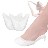 OQKAHIV 2x Silikon Zehenschutz für Ballett & Pumps - Softgel Zehenkappen & Metatarsal Pads für schmerzfreies Tanzen & Laufen - Zehenschoner für Spitzenschuhe & High Heels