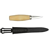 Morakniv Werkzeug Kerbschnitzmesser geölter Birkenholzgriff 3-lagig Gesamtlänge: 17.0 cm Messer, Grau, M