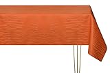 Generico Schmutzabweisende Tischdecke in verschiedenen Größen, Formen und Farben. Quadratische Tischdecke orange gestreifte Tischdecke handgefertigt 100% Polyester Gartentischdecke 90x90cm