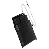 Kellner Geldbörse, Kellnerbörse mit Kette und Holster, Kellnertasche, Kellnerportemonnaie, Taxibörse, Gürteltasche,Geldbeutel Schwarz